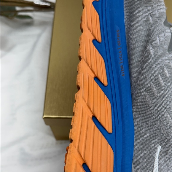 Hoka Gray Sneakers with Orange and Blue Accents - Picture 10 of 15